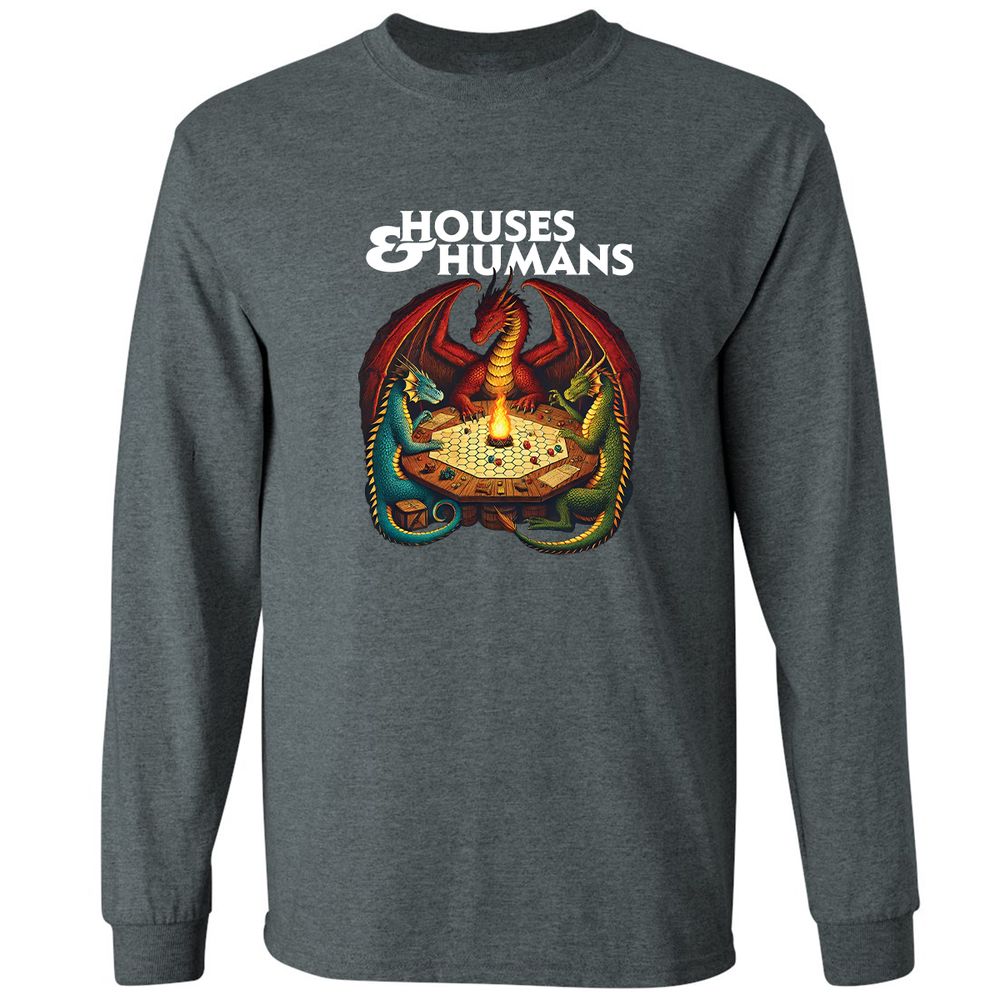 Houses & Humans Long Sleeve T-Shirt - Dark Heather - 15