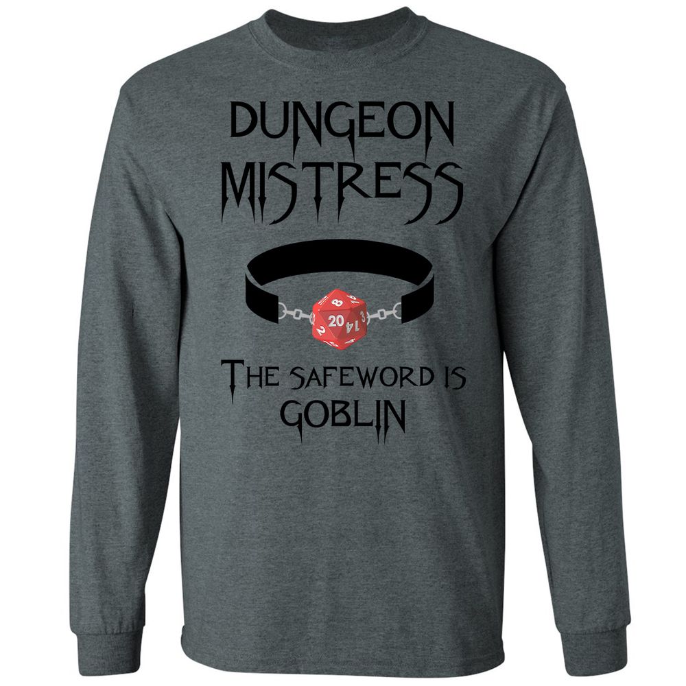 Dungeon Mistress Long Sleeve T-Shirt - Dark Heather - 15