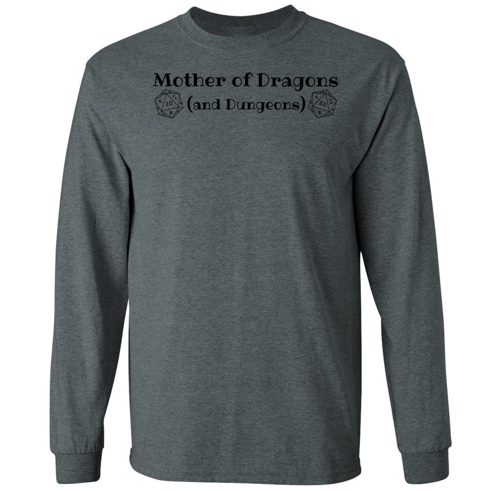 Mother Of Dragons Long Sleeve T-Shirt - Dark Heather - 15
