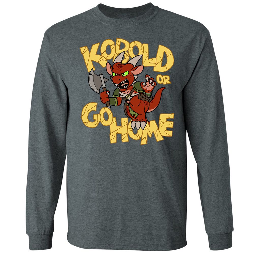 Kobold Or Go Home Long Sleeve T-Shirt - Dark Heather - 15