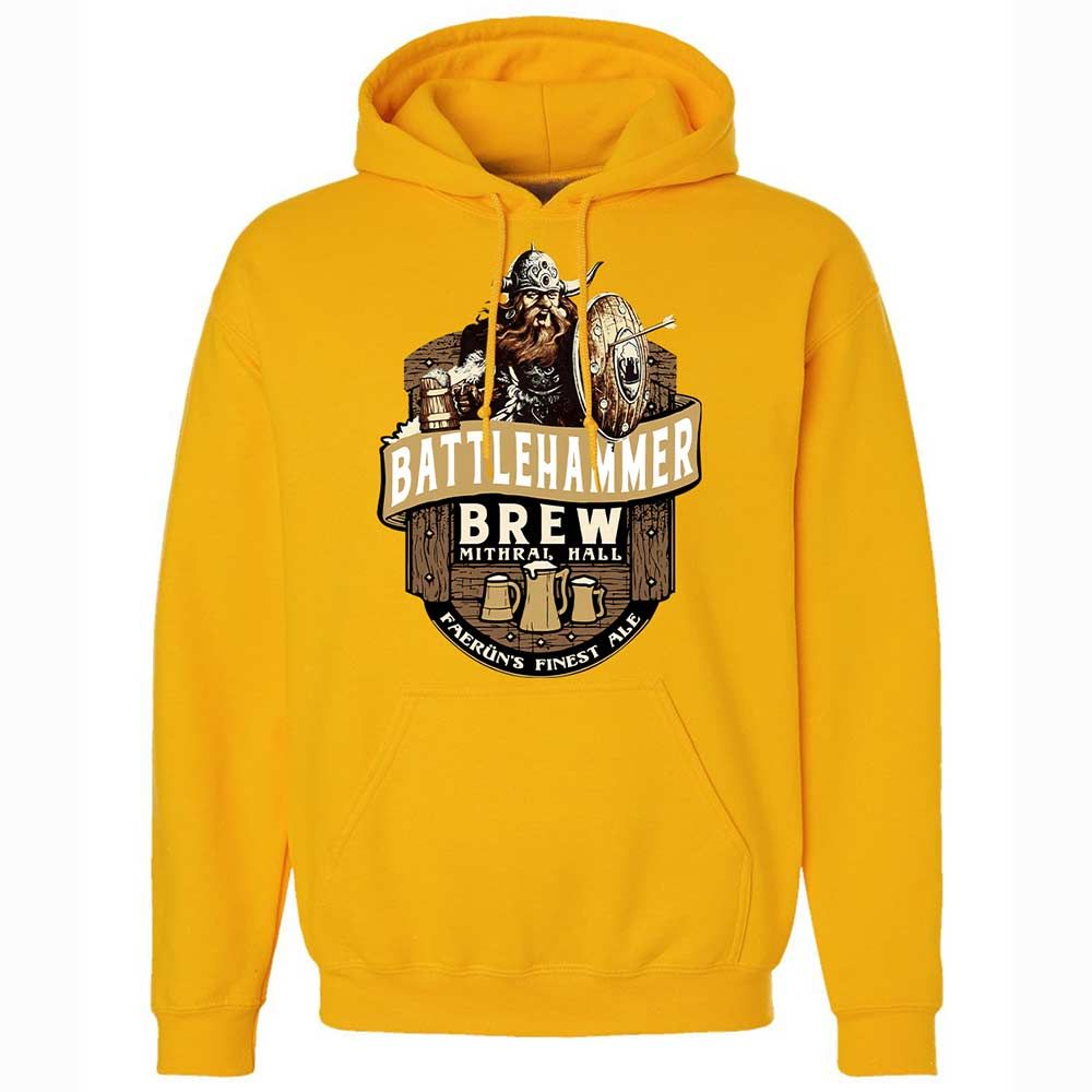 Battlehammer Brew Classic Unisex Hoodie - Gold - 15