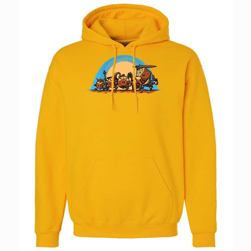 The Fellowship Of The Dice Classic Unisex Hoodie - Gold - 15