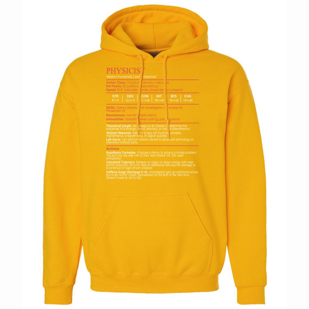 Physicist Stats Block - Gold - 15
