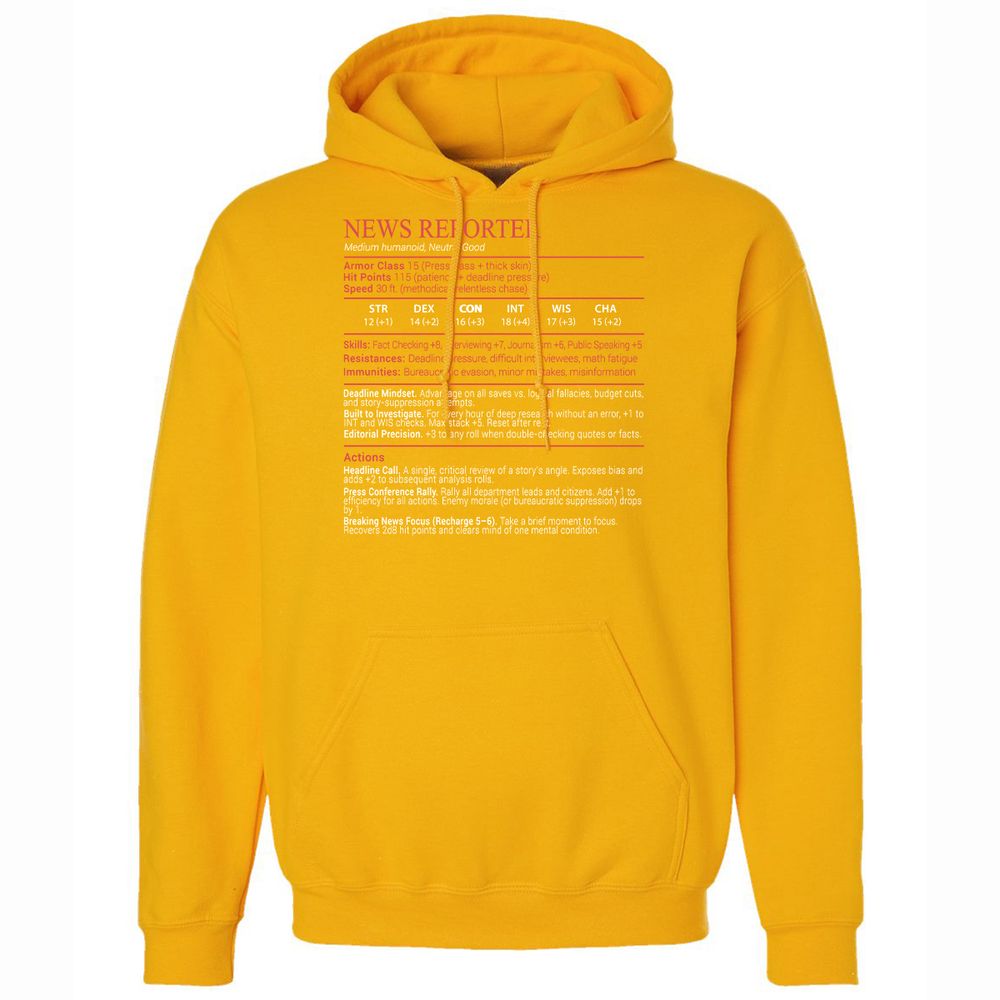 News Reporter Stats Block - Gold - 15