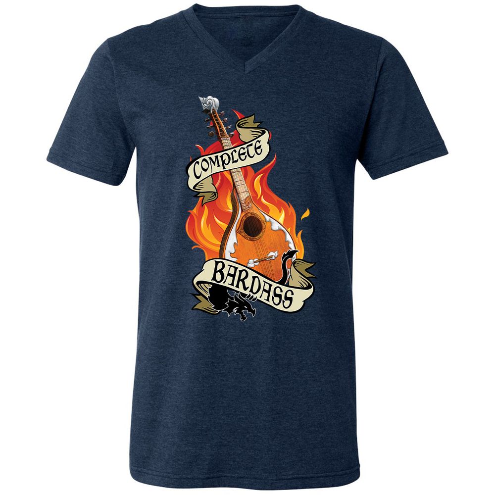 Complete Bardass Unisex V-Neck T-Shirt - Heather Navy - 15