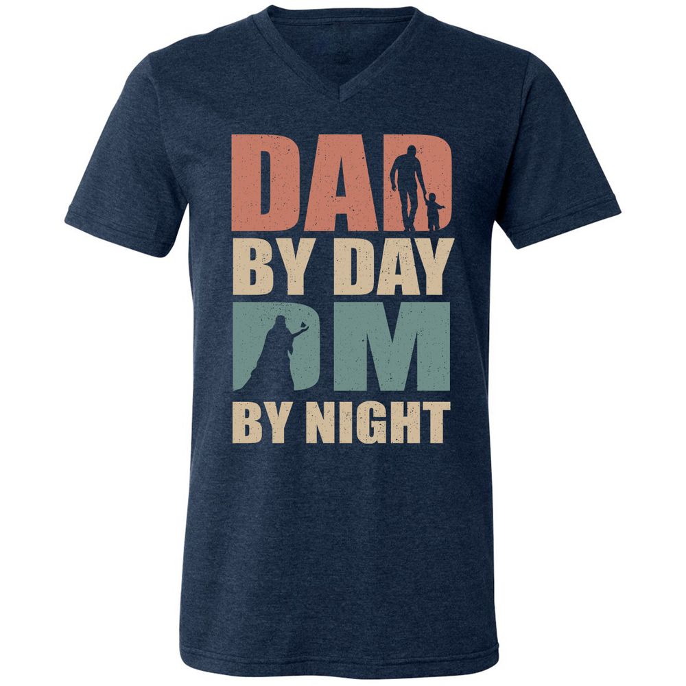 Dad By Day DM By Night - Heather Navy - 15