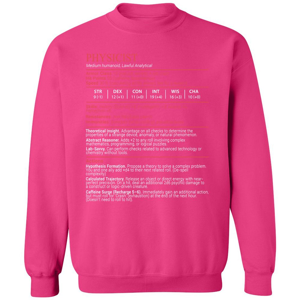Physicist Stats Block - Heliconia - 15