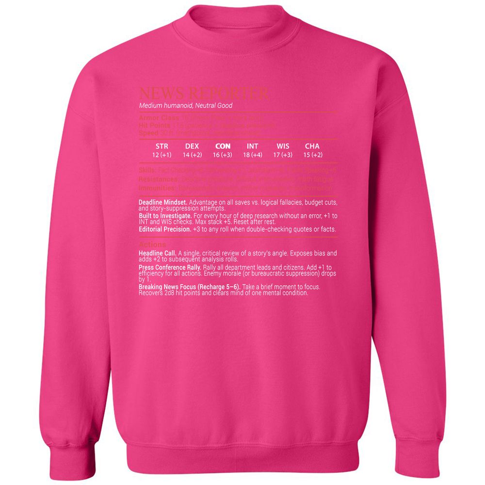 News Reporter Stats Block - Heliconia - 15