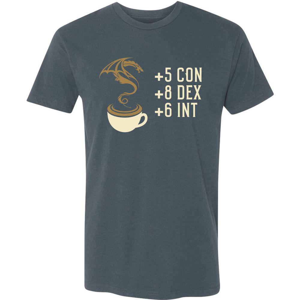 Coffee Dragon Premium Unisex T-Shirt - Indigo - 15