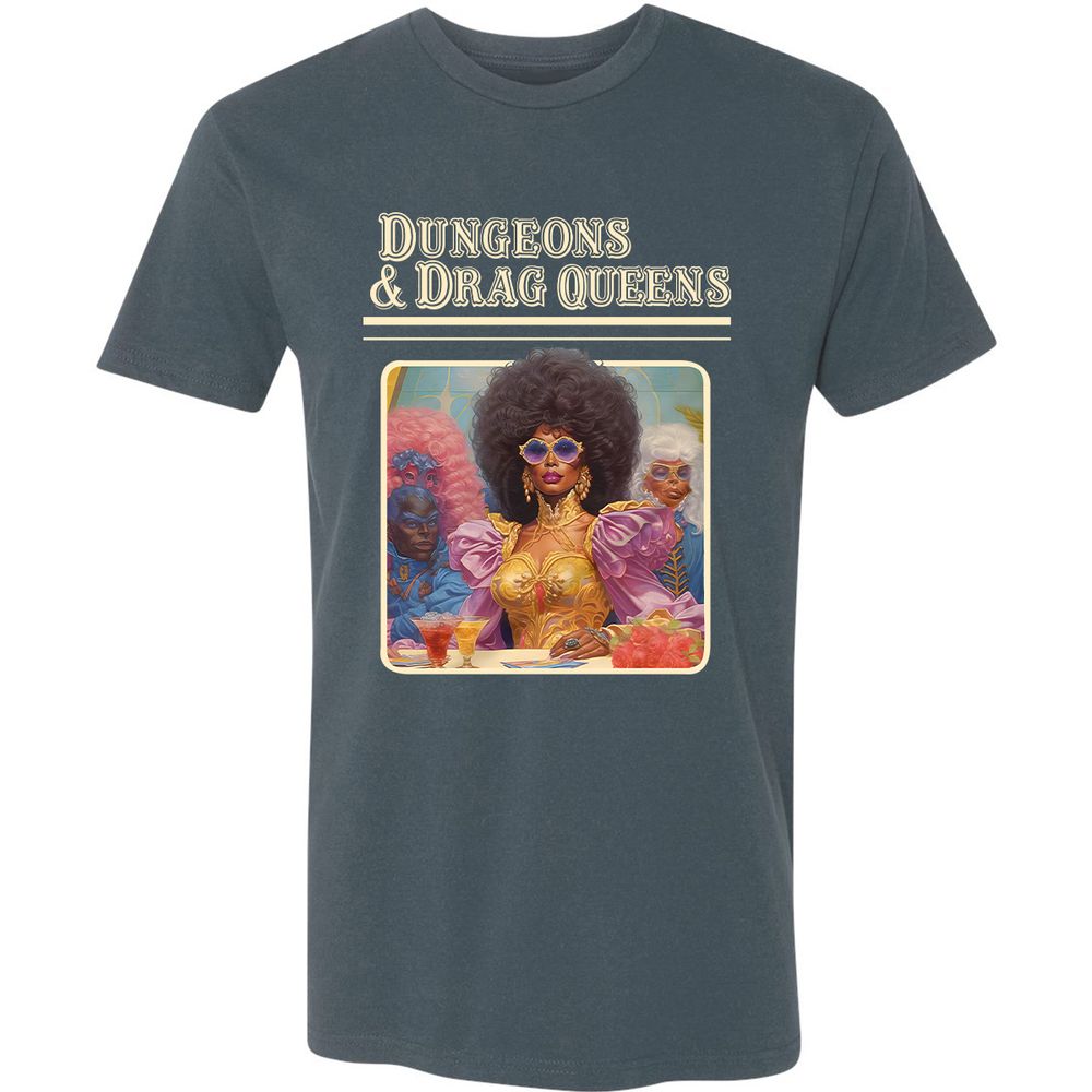Dungeons & Drag Queens Premium Unisex T-Shirt - Indigo - 15