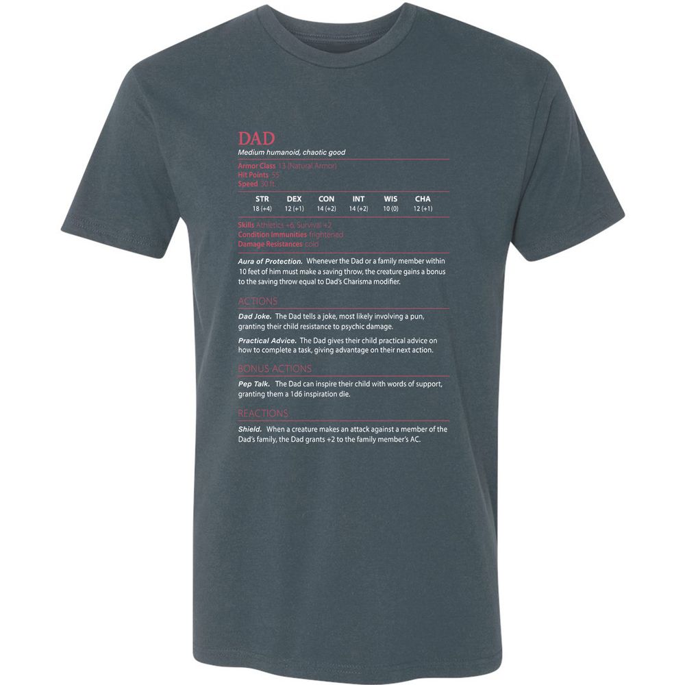 Dad Stats Premium Unisex T-Shirt - Indigo - 15