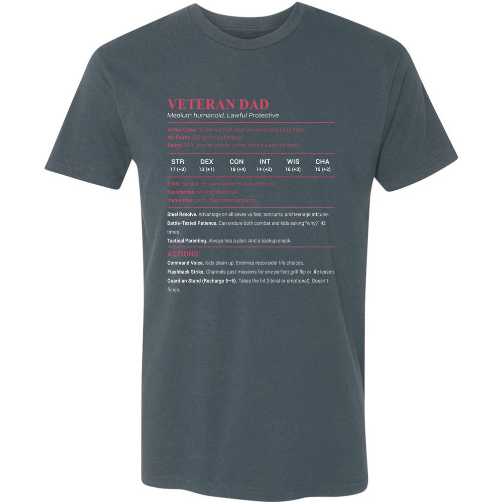 Veteran Dad Premium Unisex T-Shirt - Indigo - 15
