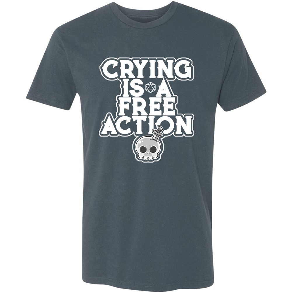 Crying Is A Free Action Premium Unisex T-Shirt - Indigo - 15