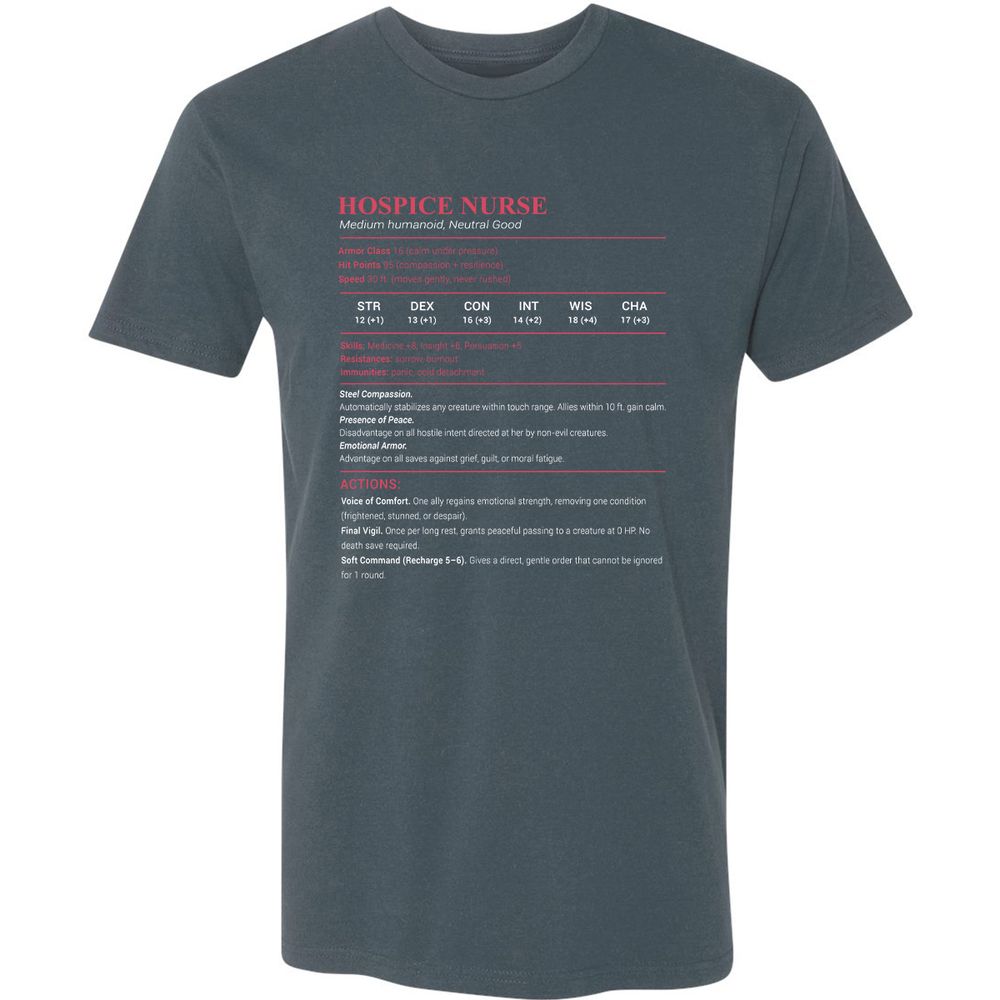 Hospice Nurse Stats Premium Unisex T-Shirt - Indigo - 15