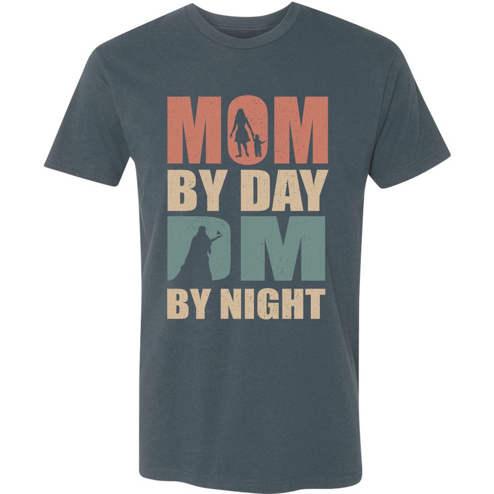 Mom By Day DM By Night Premium Unisex T-Shirt - Indigo - 15