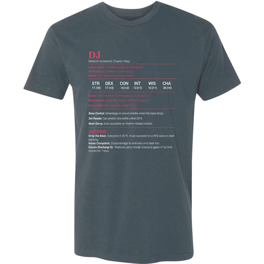 DJ Stats Premium Unisex T-Shirt - Indigo - 15