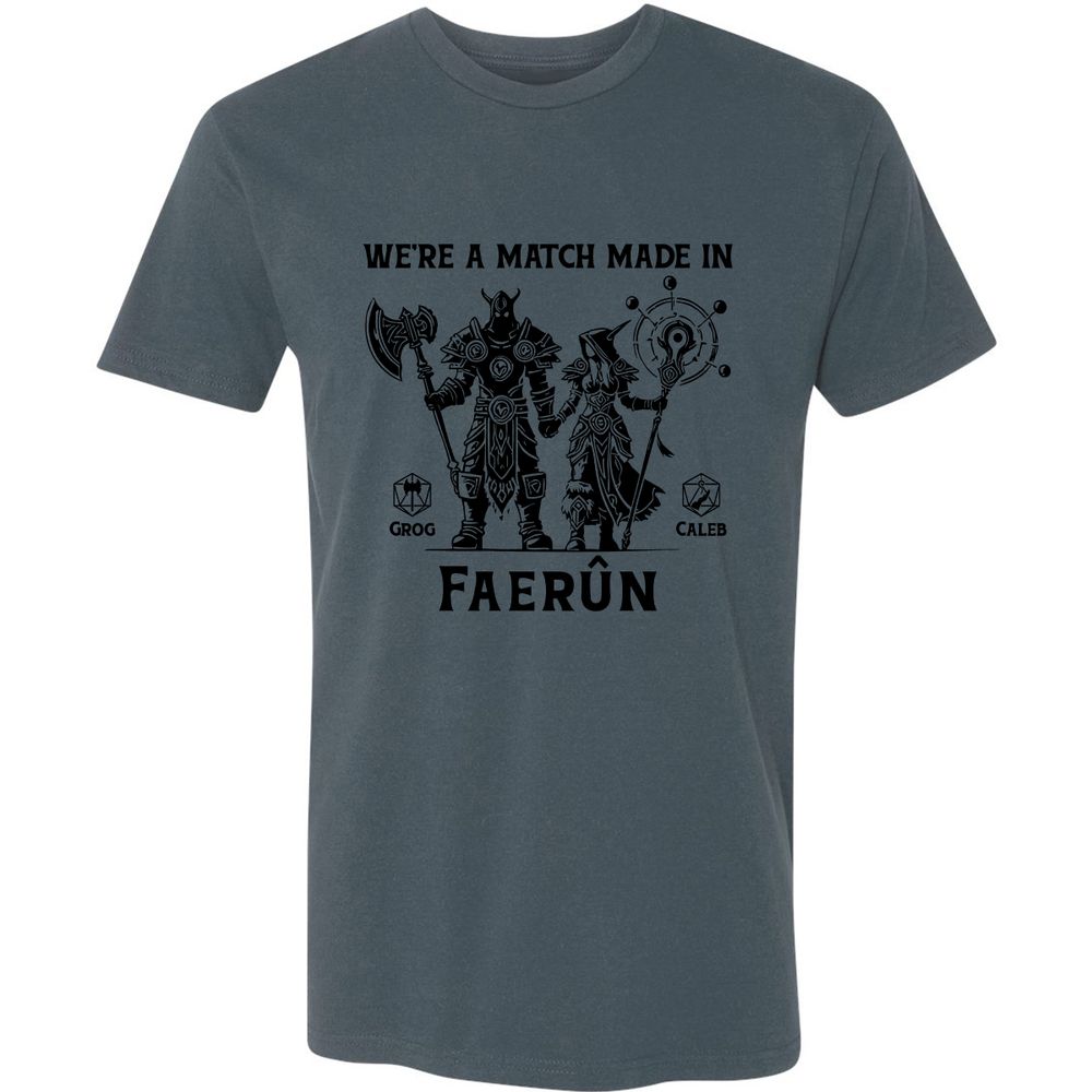 Custom DnD Class Couple Premium Unisex T-Shirt - Indigo - 15