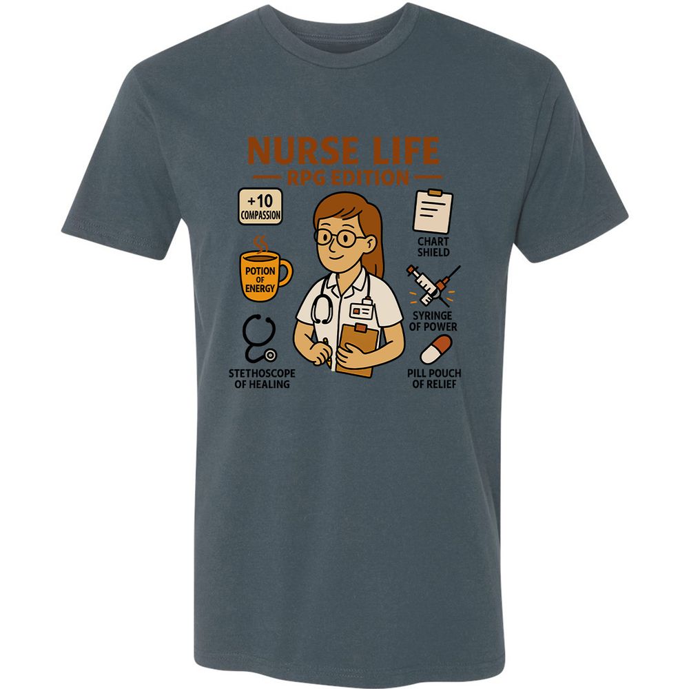 Nurse Life RPG Edition Premium Unisex T-Shirt - Indigo - 15