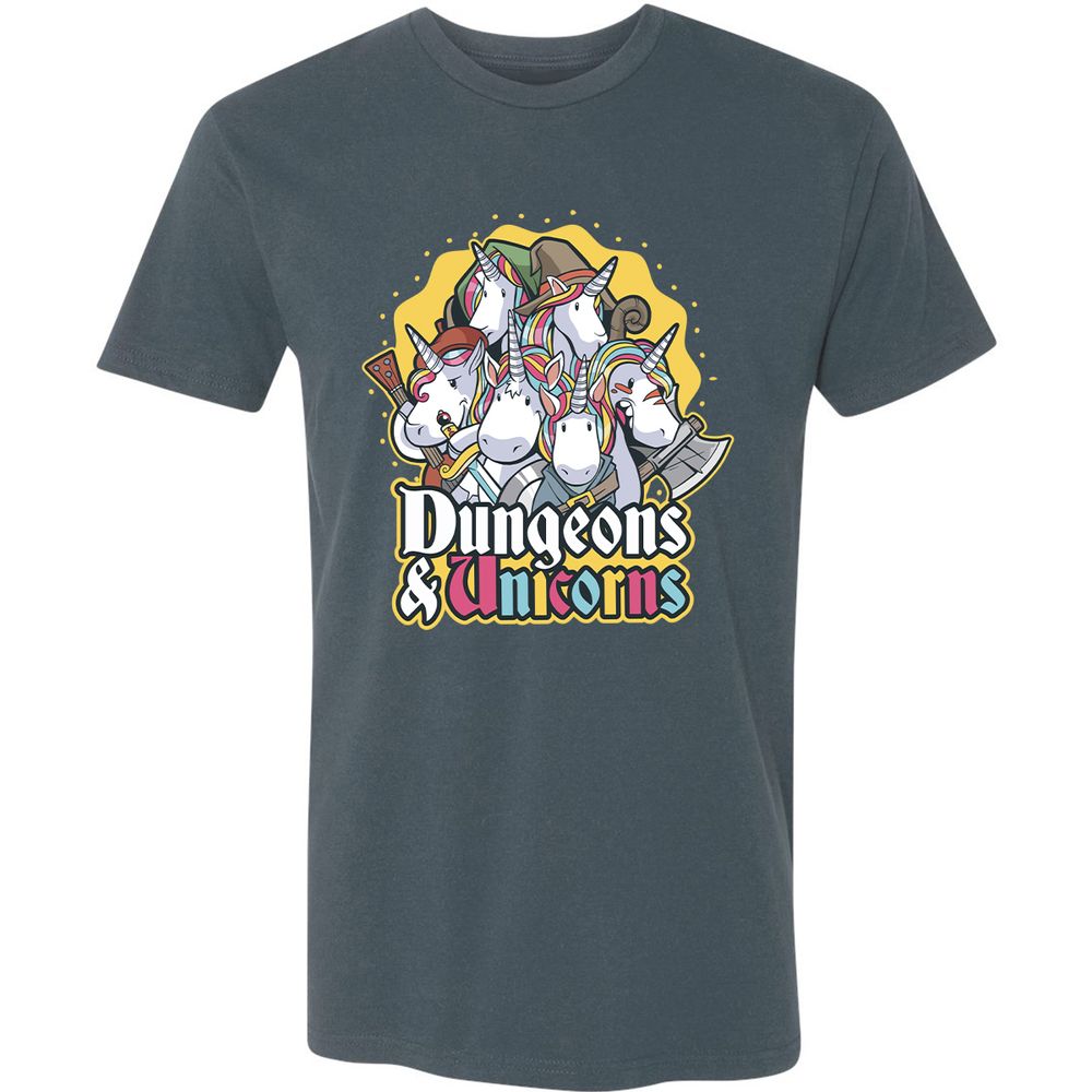 Dungeons And Unicorns Premium Unisex T-Shirt - Indigo - 15