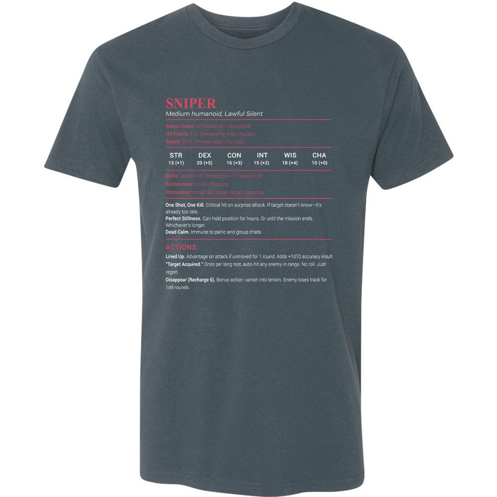 Sniper Stats Premium Unisex T-Shirt - Indigo - 15