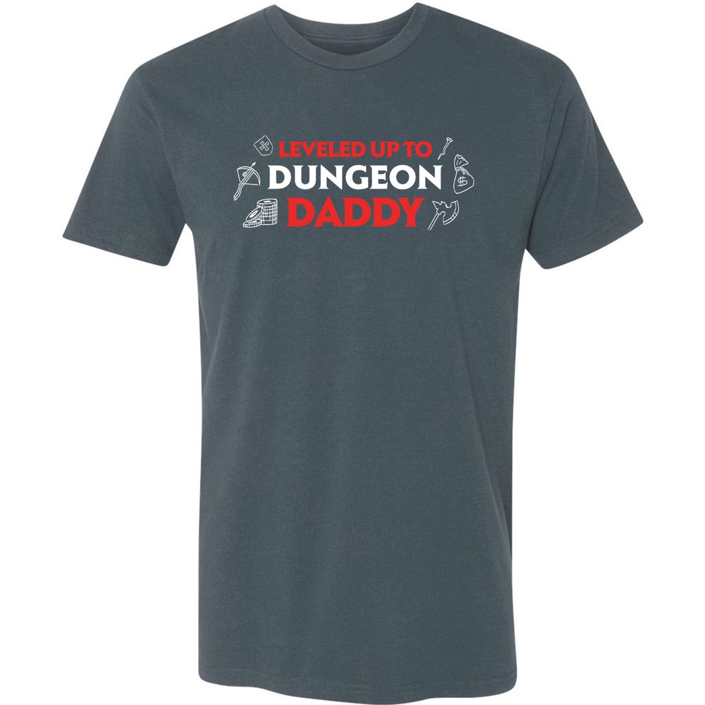 Leveled Up To Dungeon Daddy Premium Unisex T-Shirt - Indigo - 15