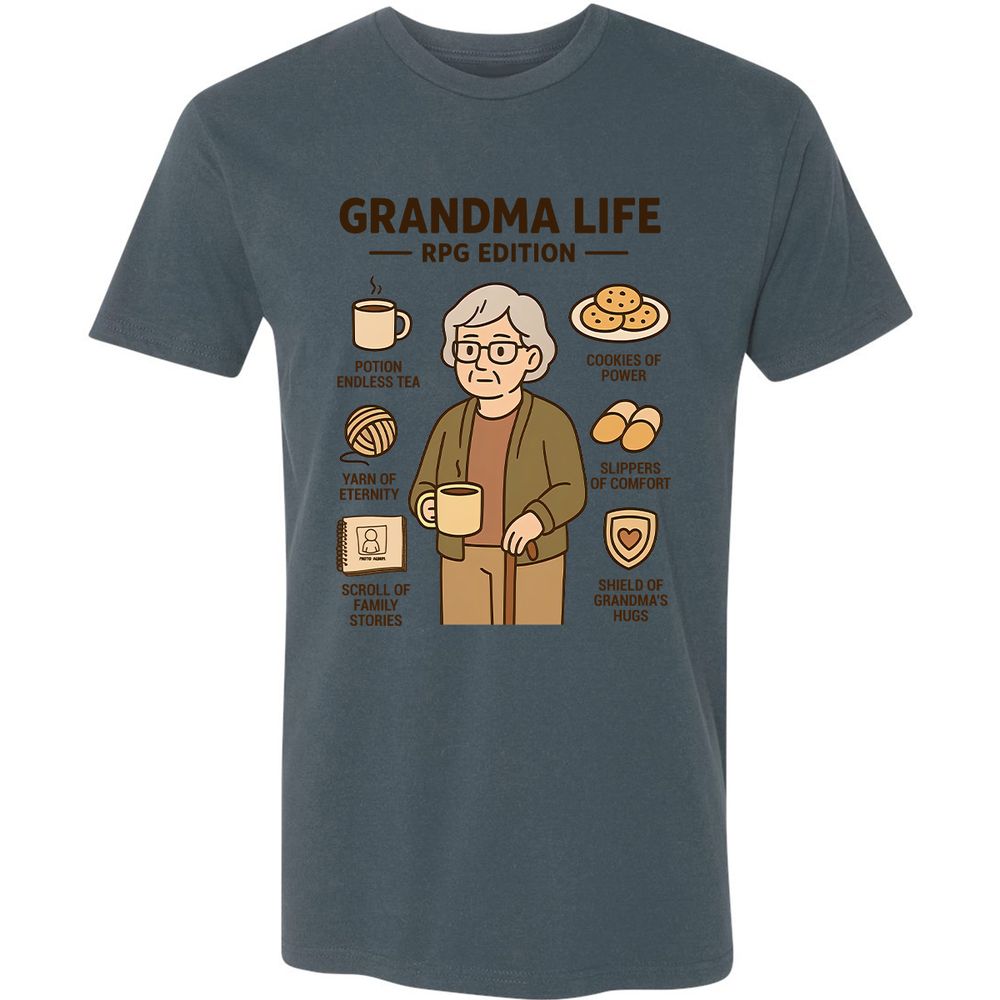 Grandma Life RPG Edition Premium Unisex T-Shirt - Indigo - 15