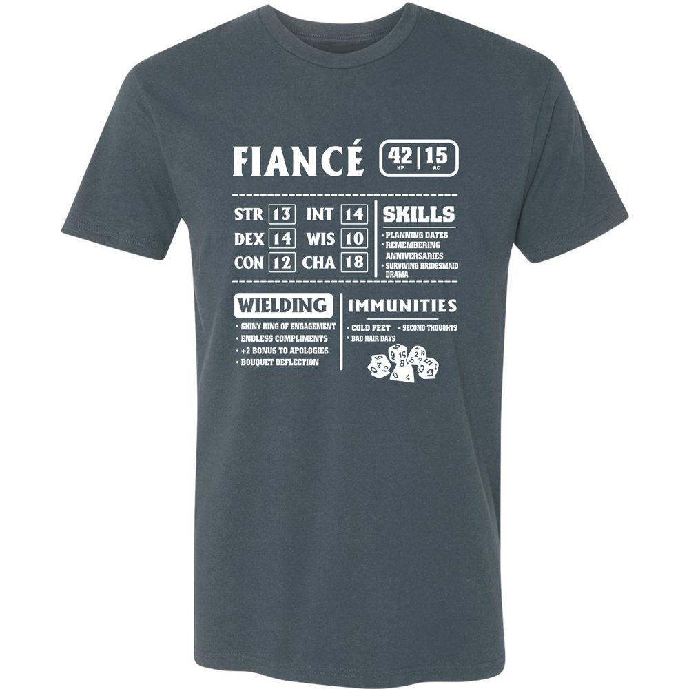 Fiance Stats Premium Unisex T-Shirt - Indigo - 15