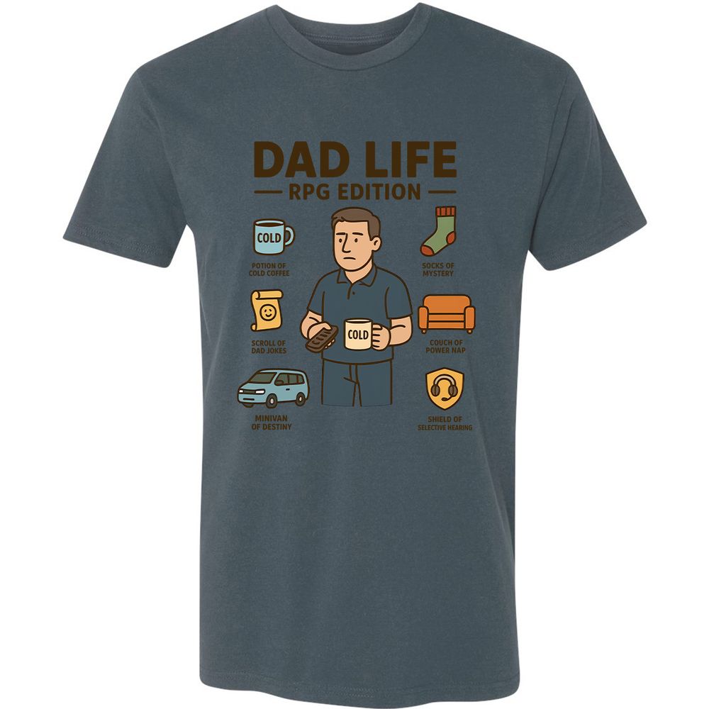 Dad Life RPG Edition Premium Unisex T-Shirt - Indigo - 15