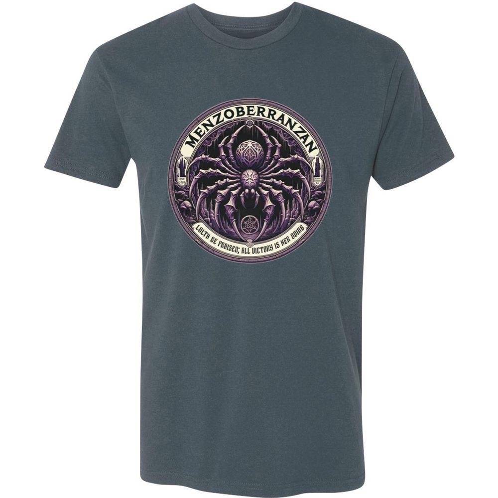 Menzoberranzan Lolth Be Praised Premium Unisex T-Shirt - Indigo - 15