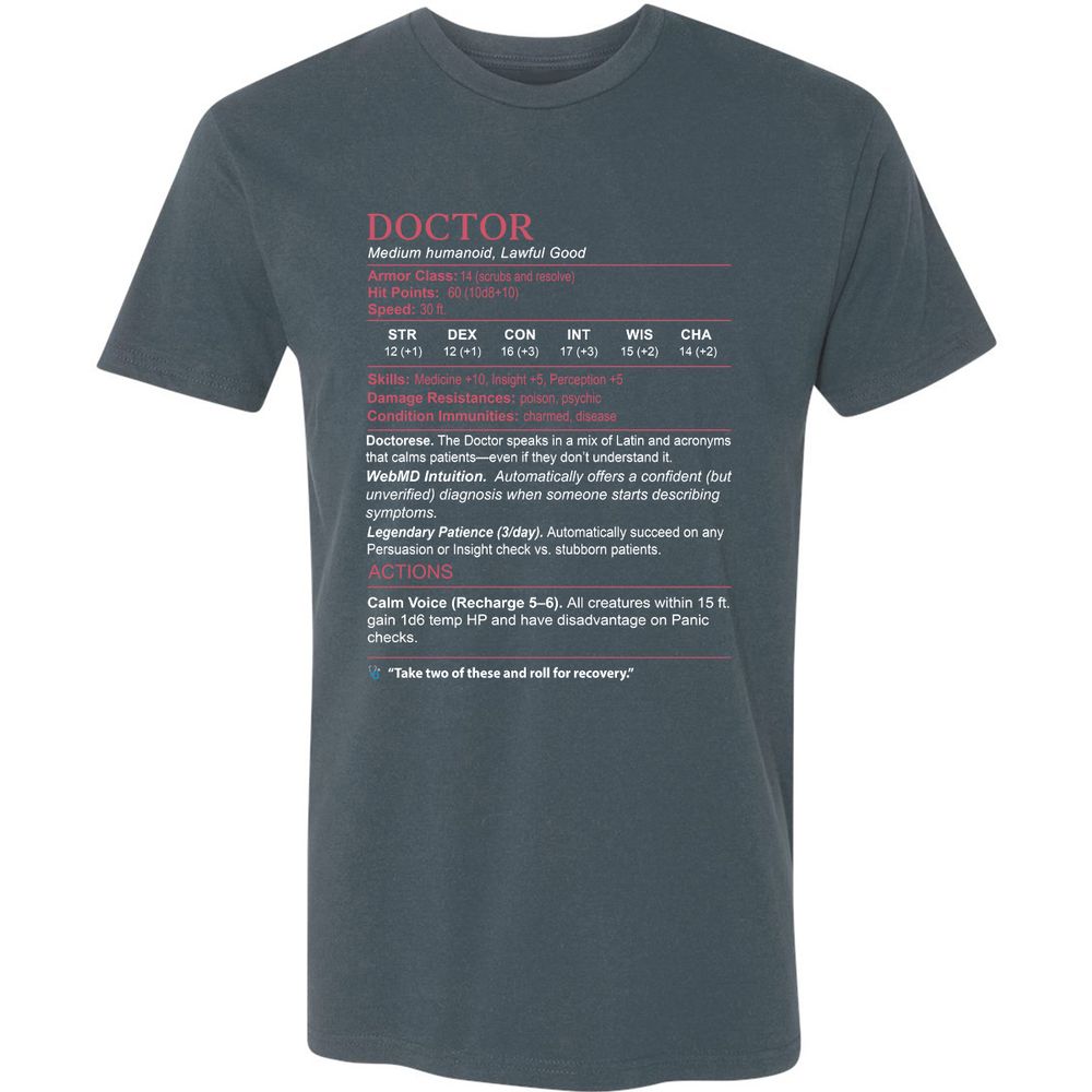 Doctor Stats Premium Unisex T-Shirt - Indigo - 15
