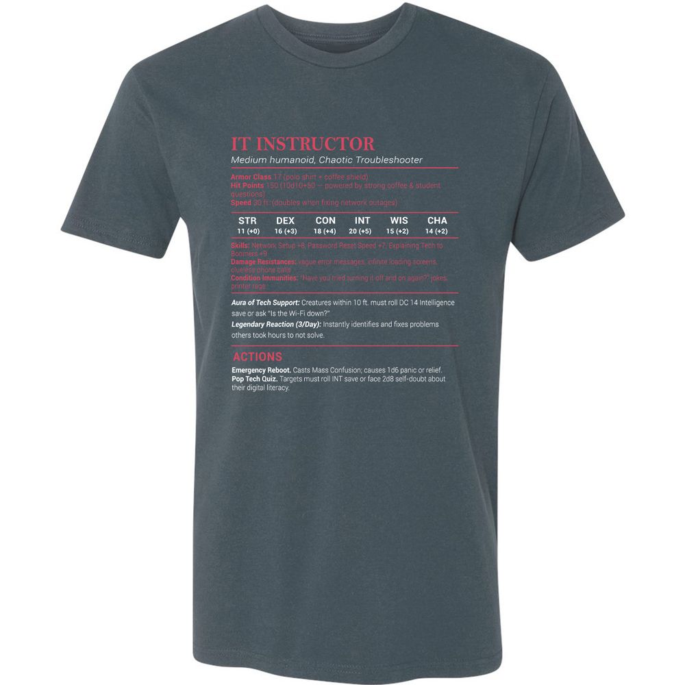 IT Instructor Premium Unisex T-Shirt - Indigo - 15