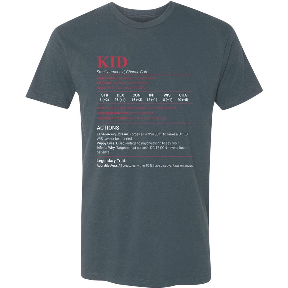 Kid Stats Premium Unisex T-Shirt - Indigo - 15