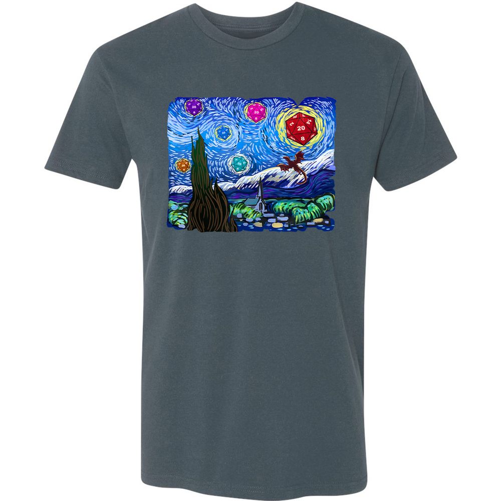 Dragon Starry Night Premium Unisex T-Shirt - Indigo - 15