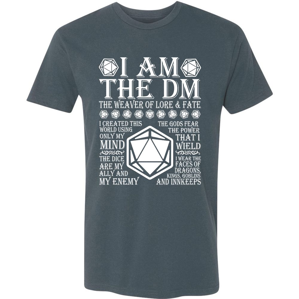 I Am The DM The Weaver Of Lore And Fate Premium Unisex T-Shirt - Indigo - 15