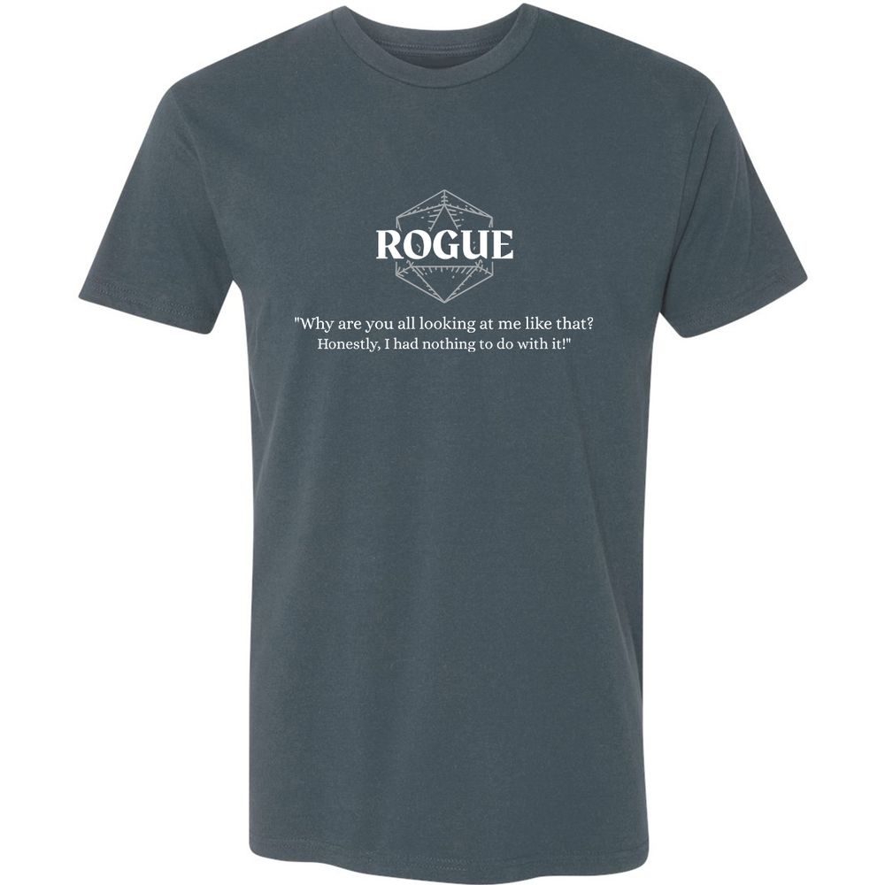 Rogue – Why Are You All Looking At Me Like That Premium Unisex T-Shirt - Indigo - 15