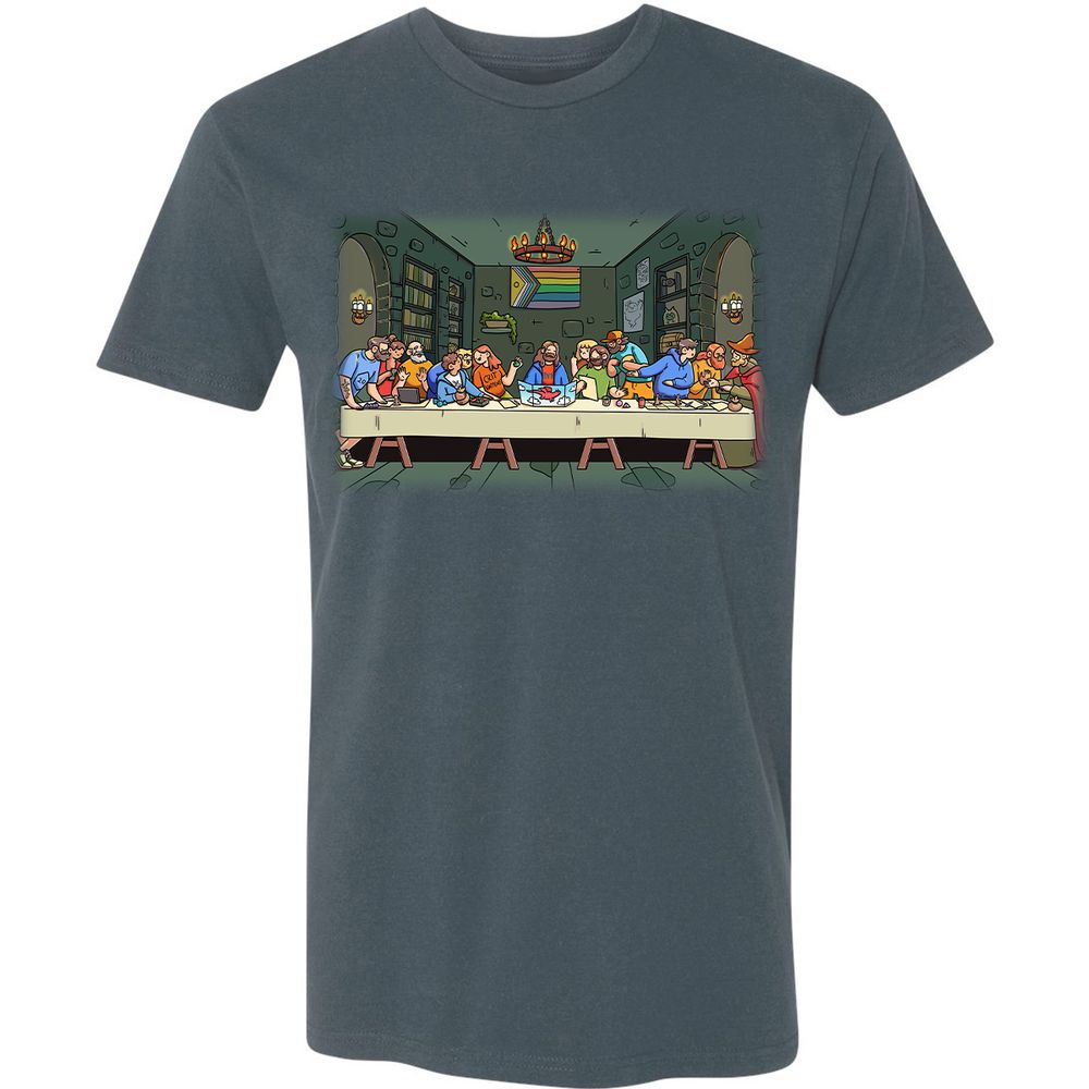 DnD Characters Pride Themed The Last Supper Shirt Premium Unisex T-Shirt - Indigo - 15