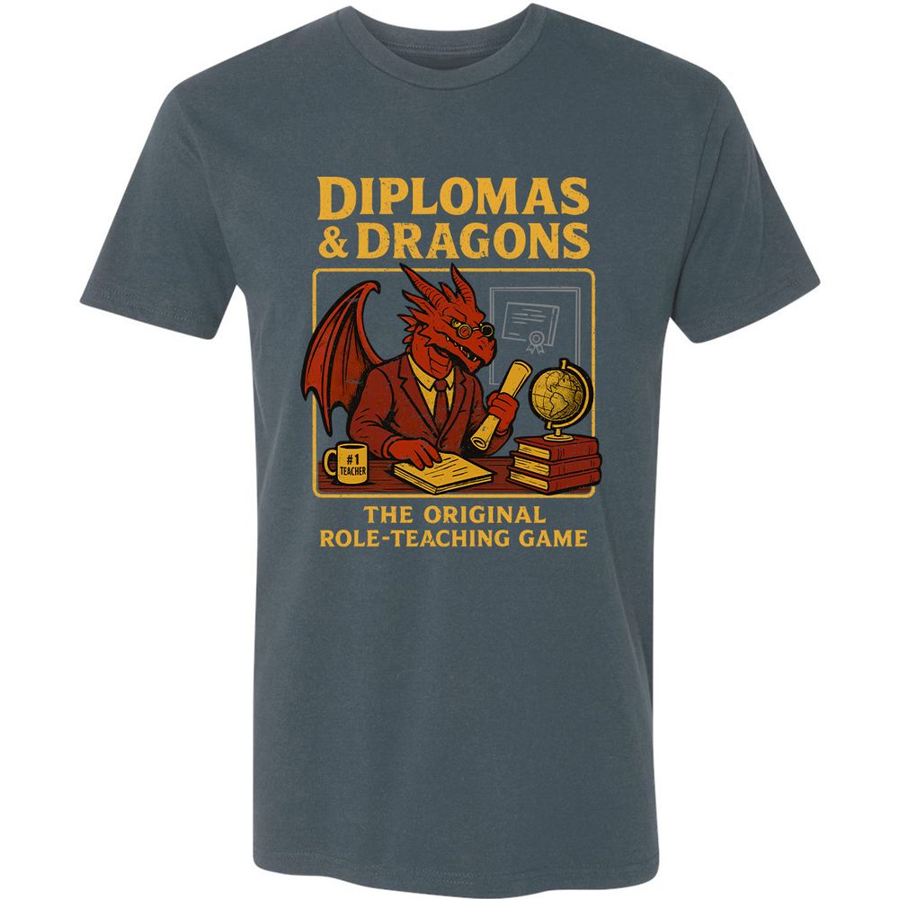 Diplomas & Dragons Premium Unisex T-Shirt - Indigo - 15