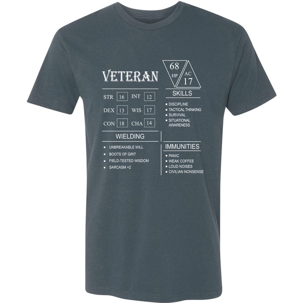 Veteran New Premium Unisex T-Shirt - Indigo - 15