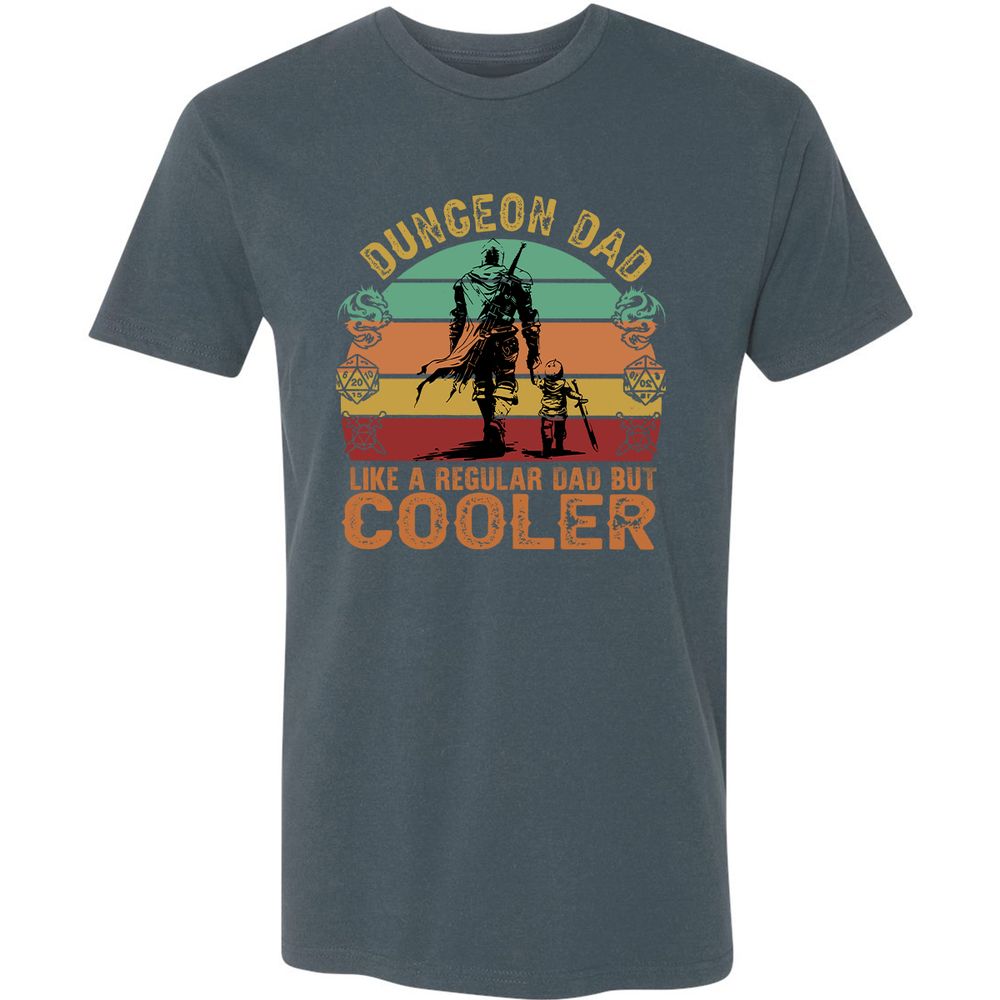 Dungeon Dad Like A Regular Dad Premium Unisex T-Shirt - Indigo - 15