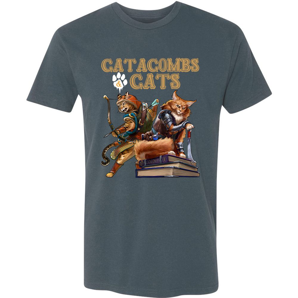 Catacombs & Cats Premium Unisex T-Shirt - Indigo - 15
