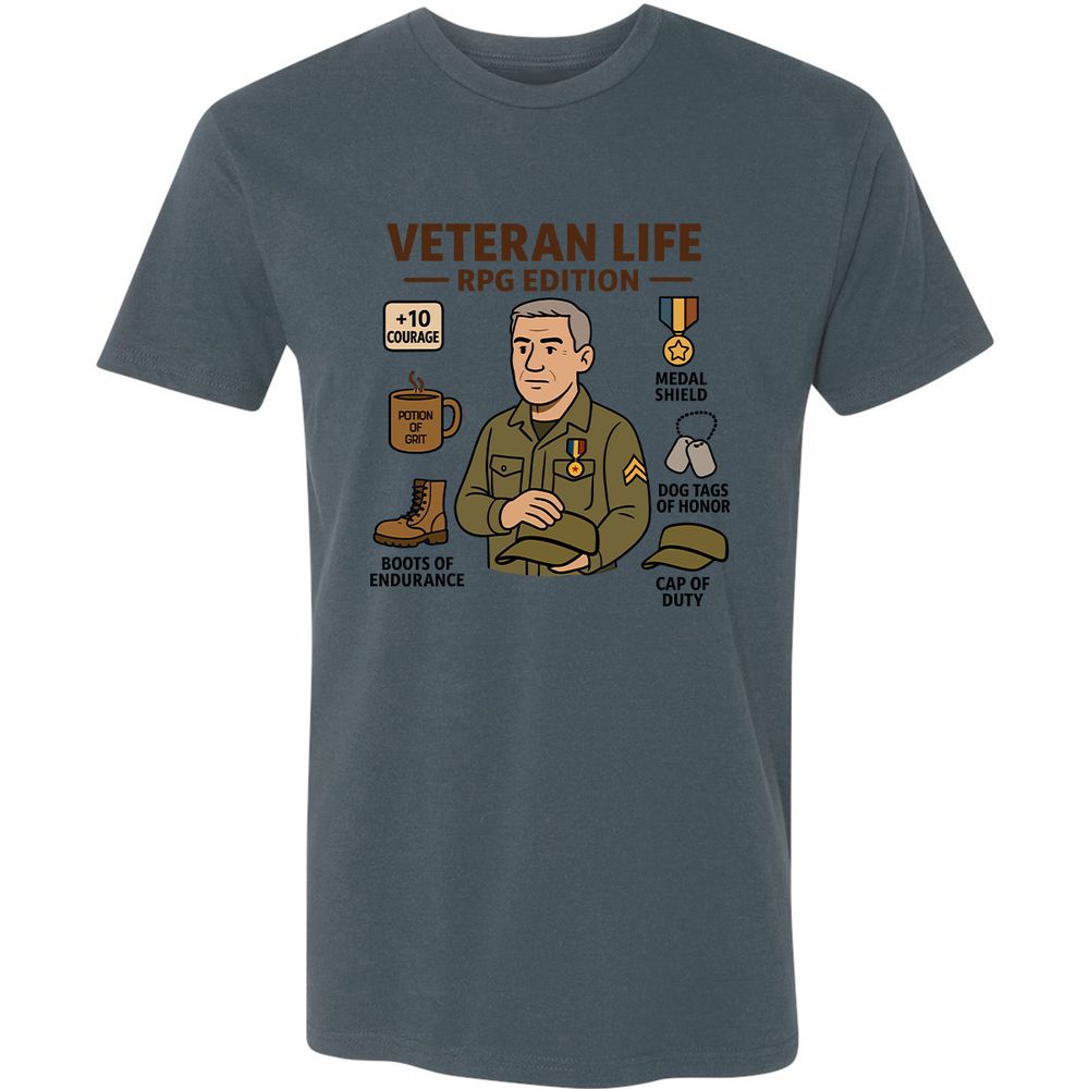 Veteran Life RPG Edition Premium Unisex T-Shirt - Indigo - 15
