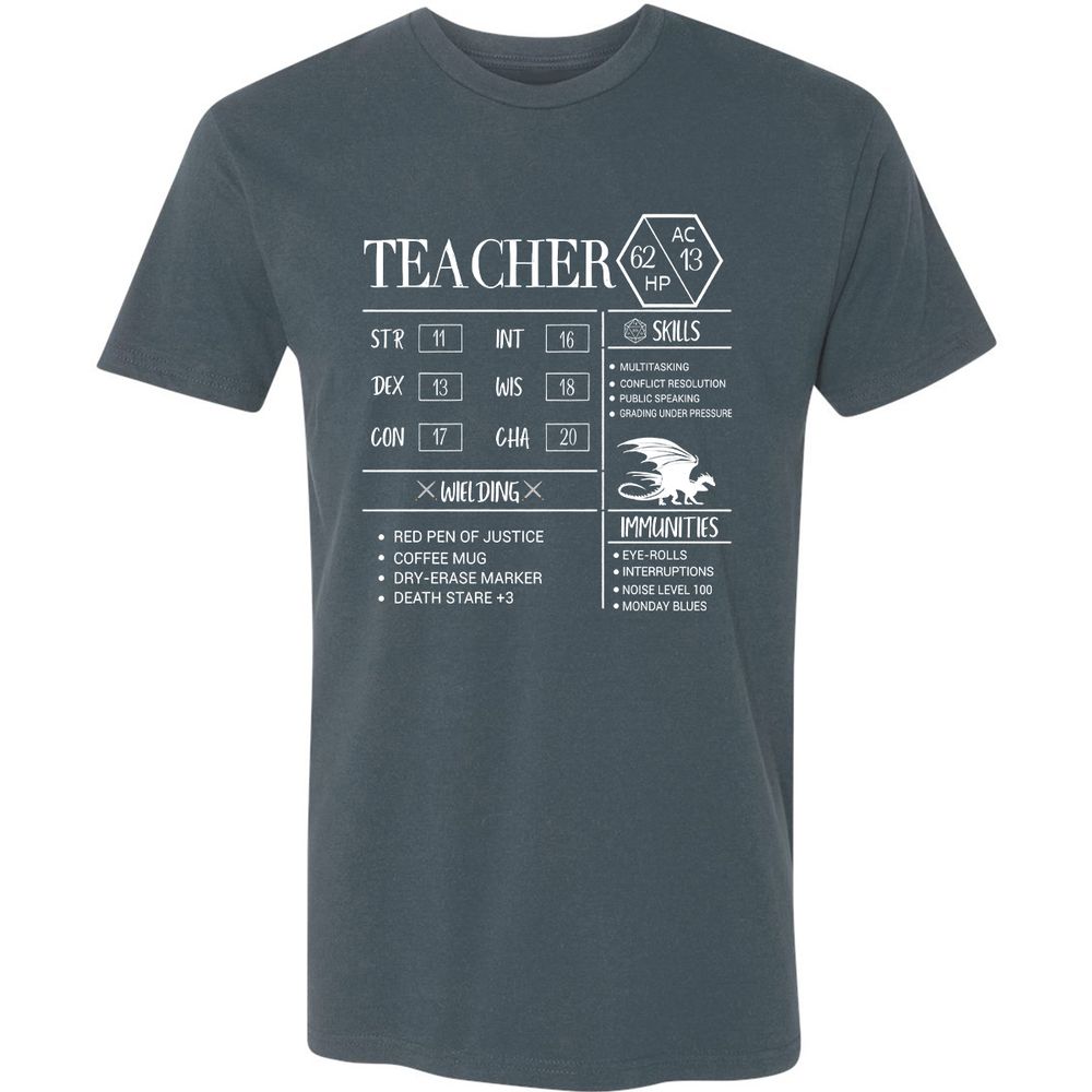 Teacher New Premium Unisex T-Shirt - Indigo - 15