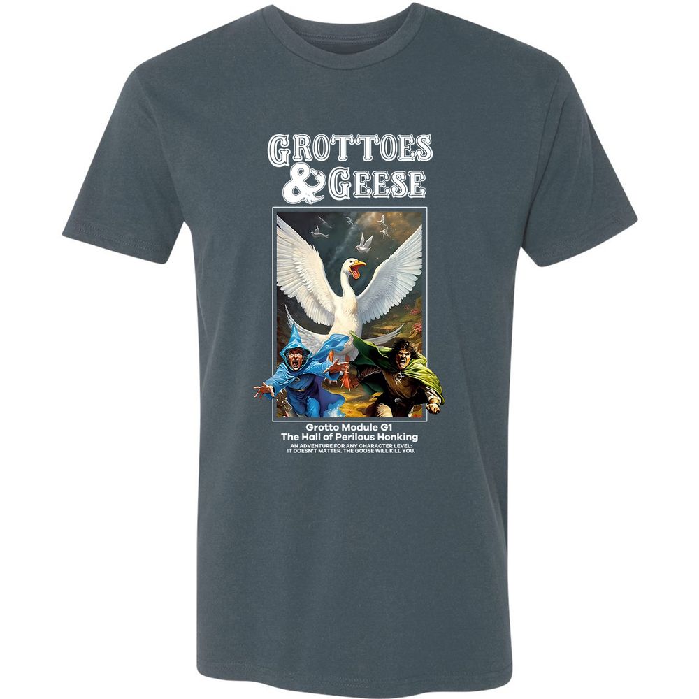 Grottoes & Geese Premium Unisex T-Shirt - Indigo - 15