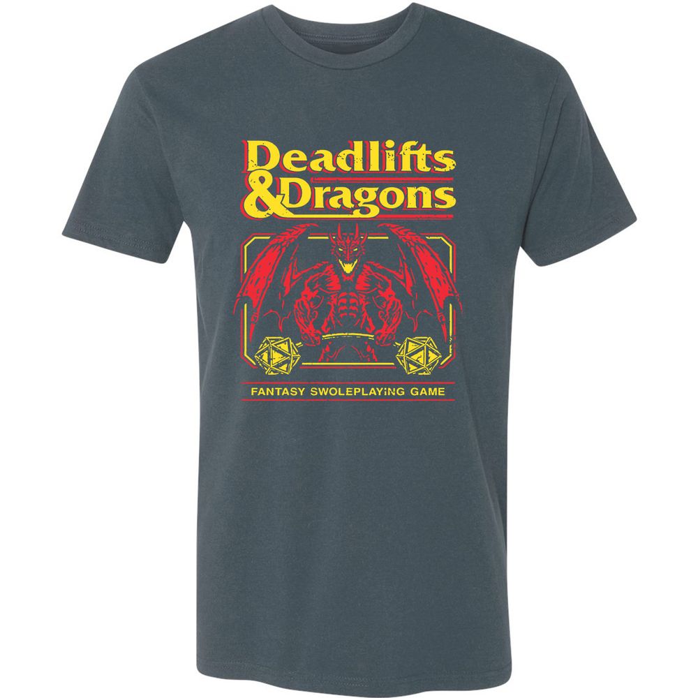 Deadlifts And Dragons Premium Unisex T-Shirt - Indigo - 15