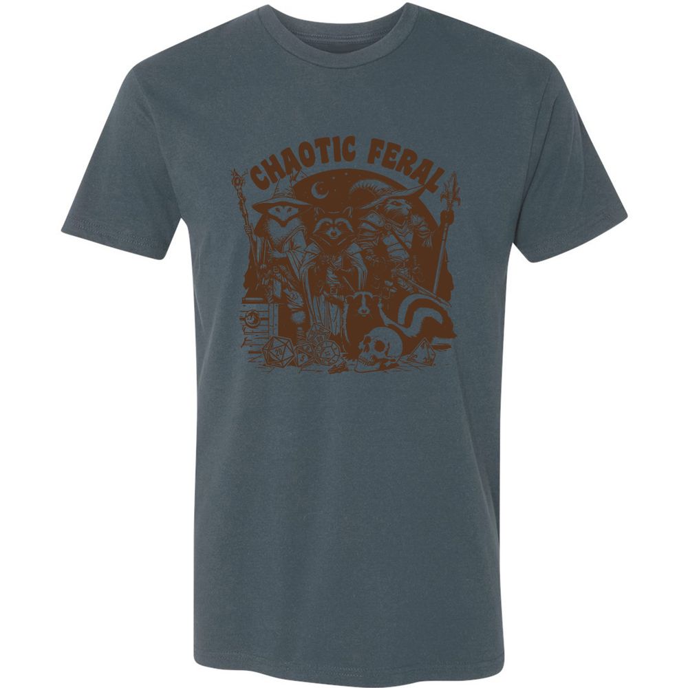 Raccoon Chaotic Feral Premium Unisex T-Shirt - Indigo - 15