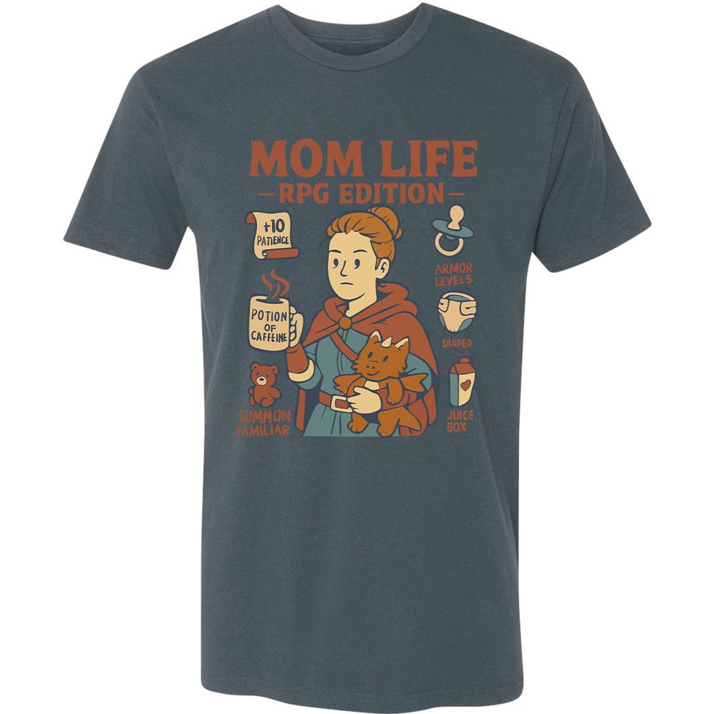 Mom Life RPG Edition Premium Unisex T-Shirt - Indigo - 15