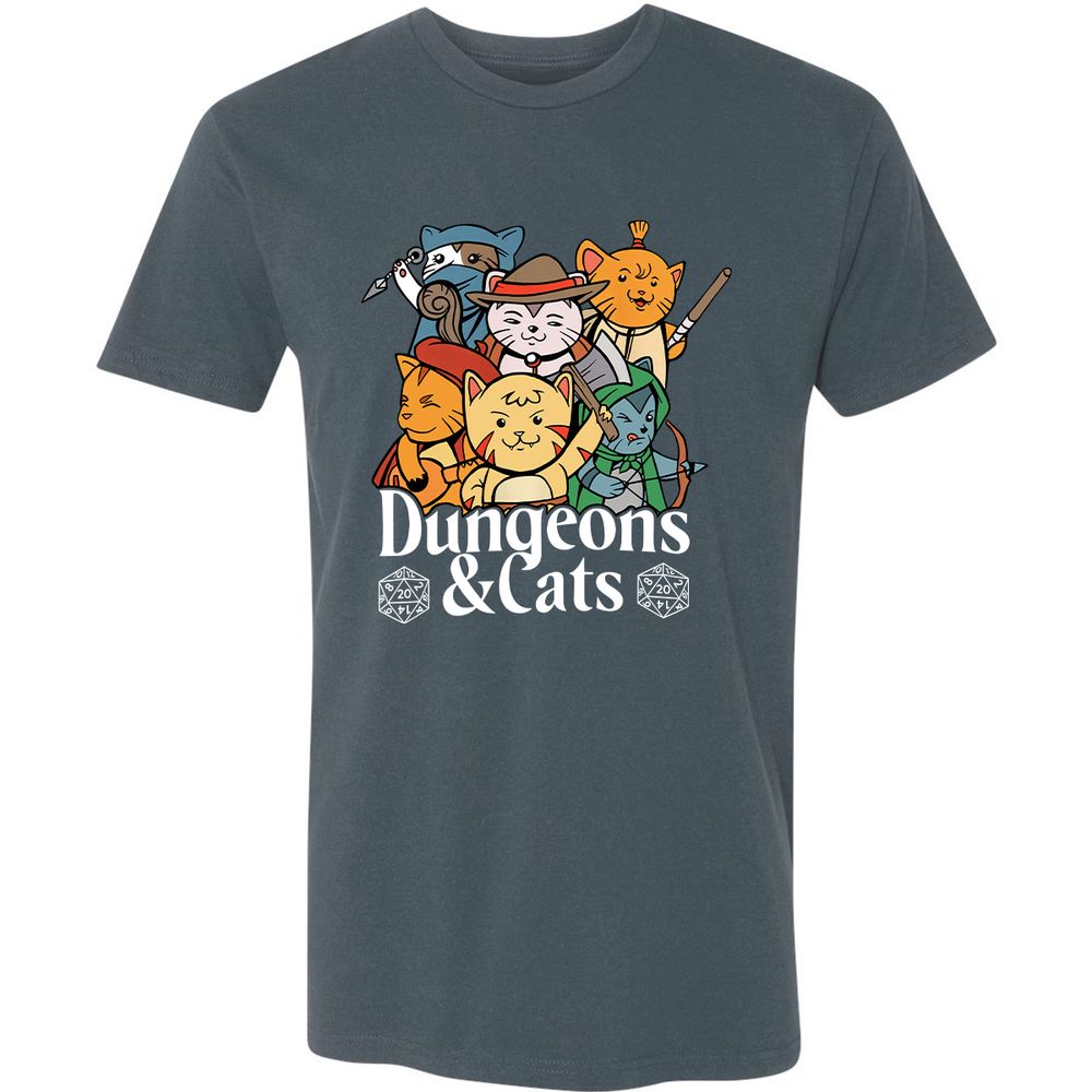 Dungeons & Cats Premium Unisex T-Shirt - Indigo - 15