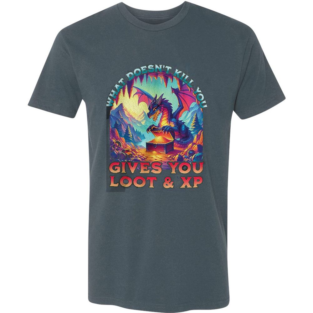 What Doesn't Kill You Give You Loot & XP Premium Unisex T-Shirt - Indigo - 15