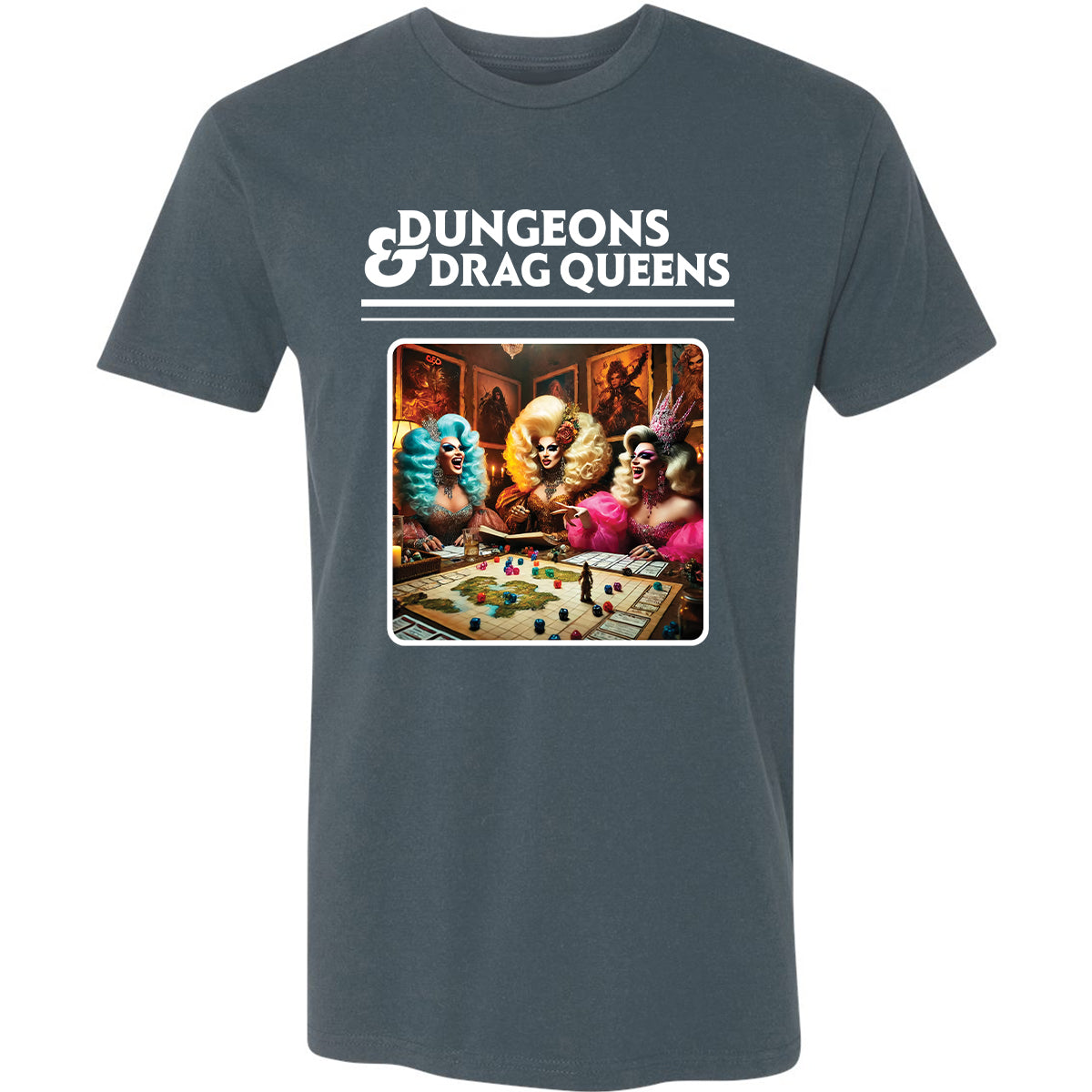Dungeons & Drag Queens Premium Unisex T-Shirt - Indigo - 15
