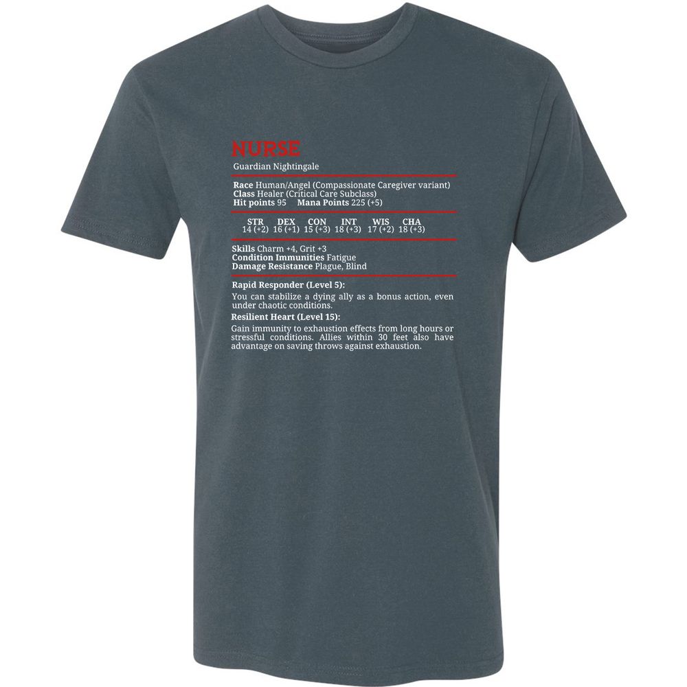 Nurse Stats Premium Unisex T-Shirt - Indigo - 15